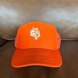 Darc Sport Orange Trucker Hat with Wolf Logo
